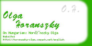 olga horanszky business card